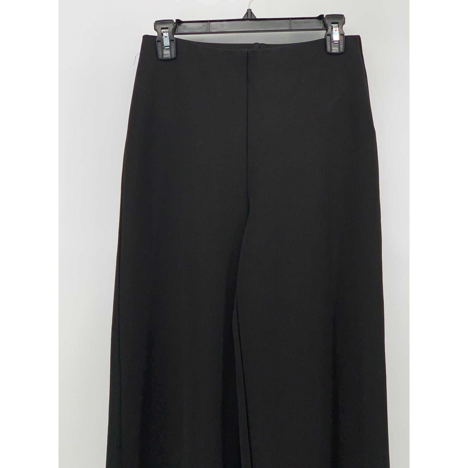 H&M Women's Black Solid Black High-Rise Wide-Leg Pull-On Pants SZ S