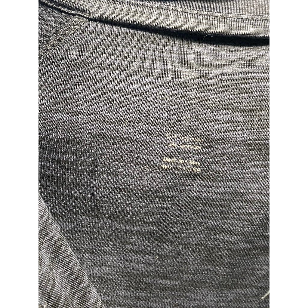 UNBRANDED Women's Charcoal Gray Heather Athletic Stand Collar Zip-Up Jacket SZ S