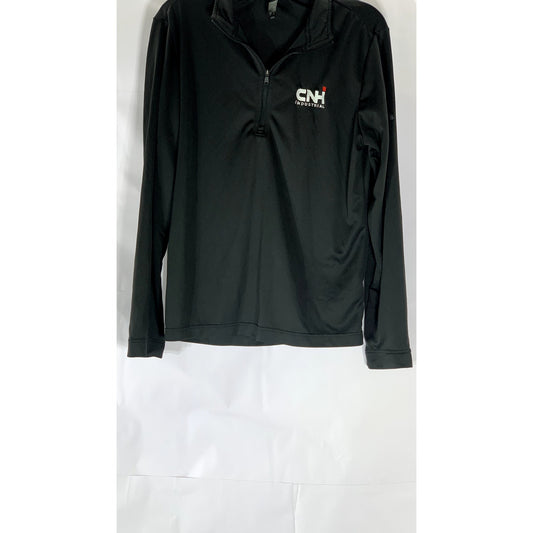 ADIDAS Women's Black Solid Mock-Stand Collar Zip-Up Sweatshirt SZ S