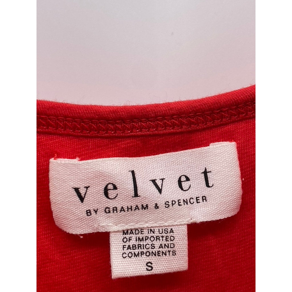 VELVET By GRAHAM & SPENCER Women's Red Solid Scoop-Neck Bodycon Dress SZ S