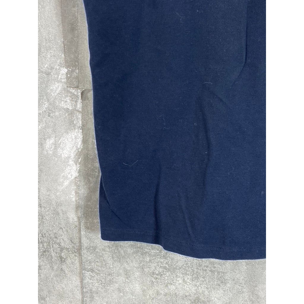 BONOBOS Men's Navy Superfine Slim-Fit Pique Short Sleeve Polo Shirt SZ M
