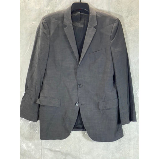 HUGO BOSS HUGO Men's Dark Gray Two-Button Suit Jacket SZ 40R