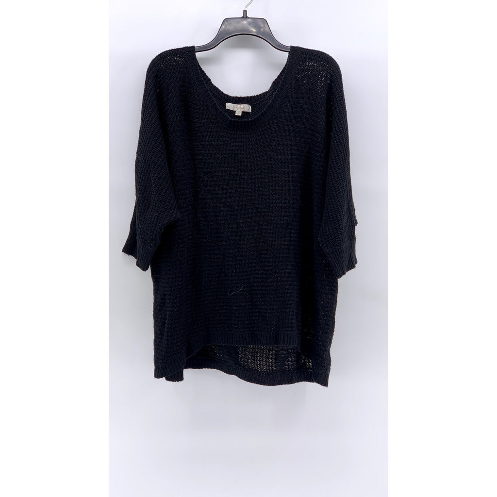 LA VIE 89 Women's Plus Black Knit Back Button Sweater SZ 2X