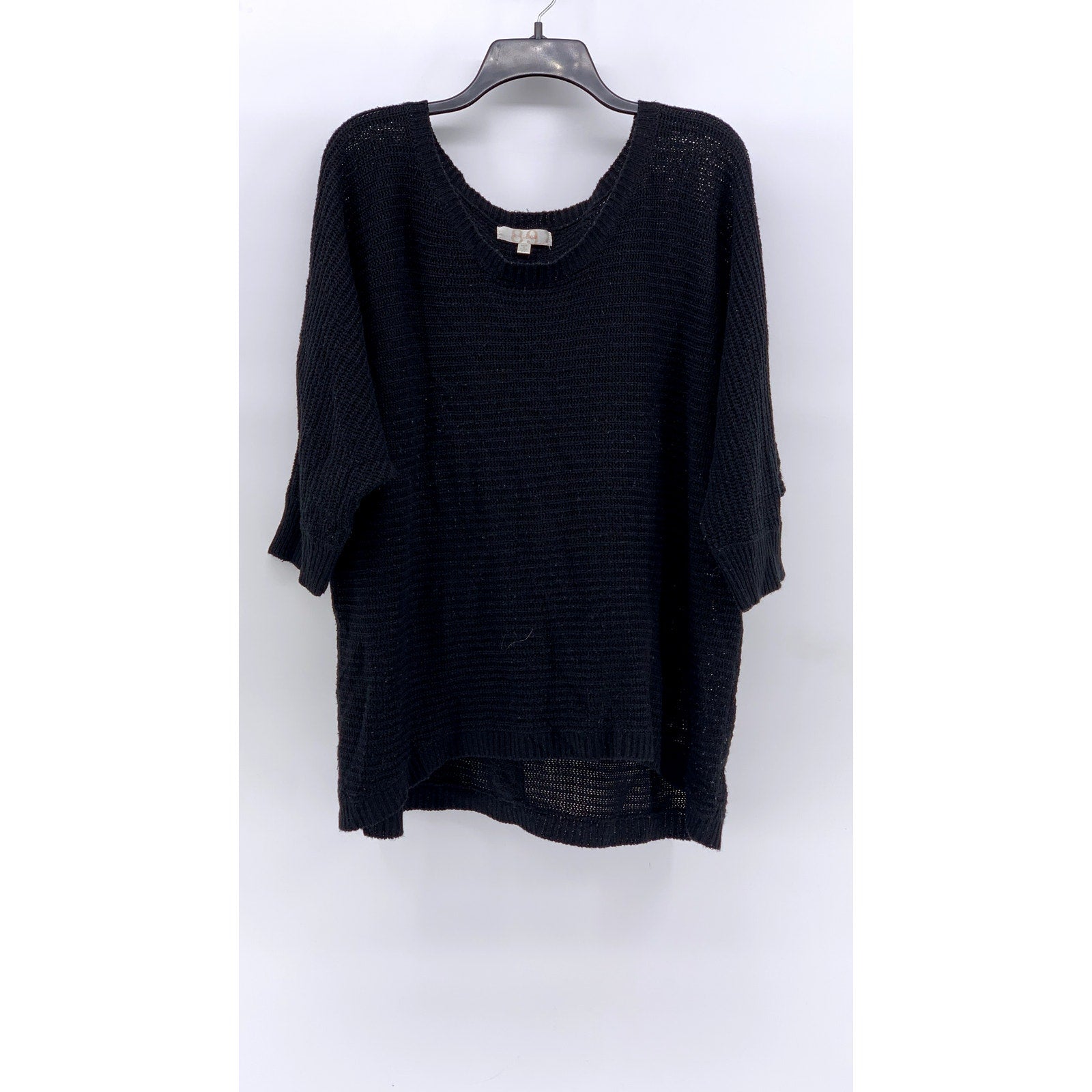 LA VIE 89 Women's Plus Black Knit Back Button Sweater SZ 2X