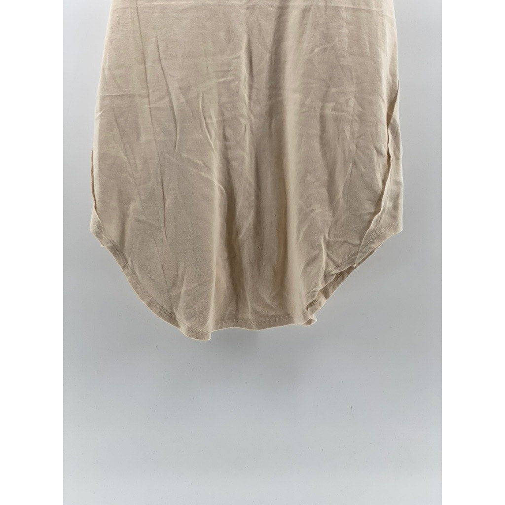 WE THE FREE Women's Beige-Yellow Scoop-Neck Racerback Reggi Tank Top SZ S