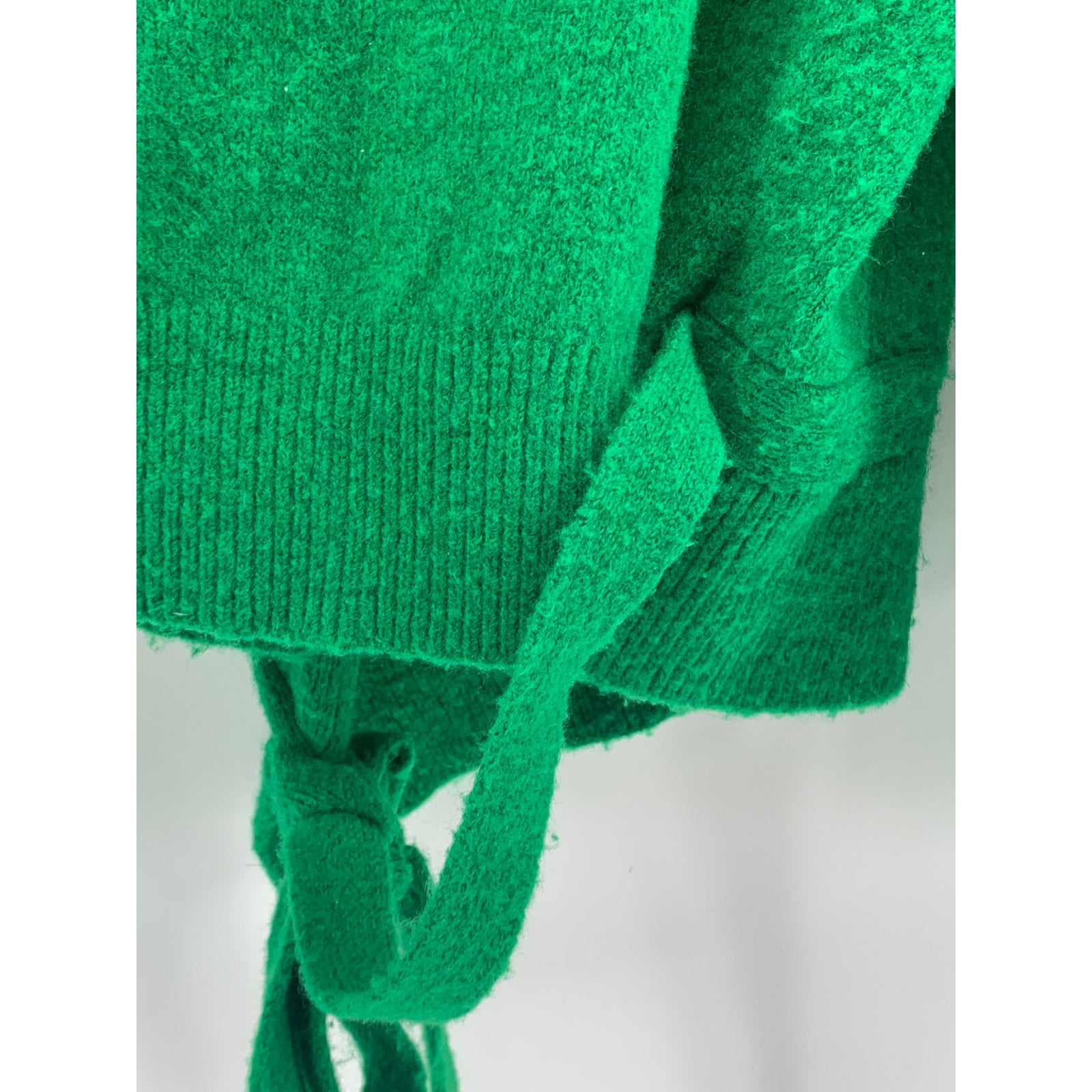 & OTHER STORIES Women's Dark Green V-Neck Wrap Long Sleeve Cardigan SZ S