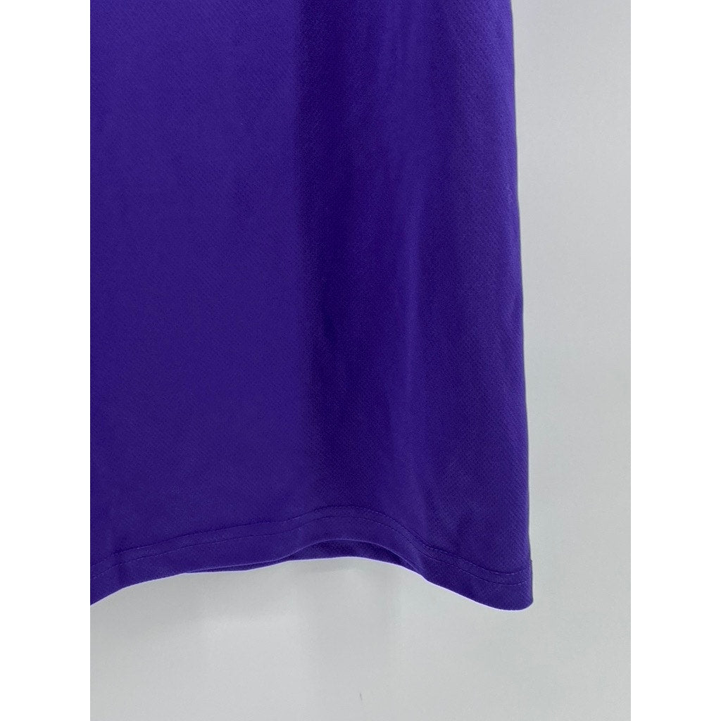 SPORT-TEK Men's Purple Crewneck Short Sleeve Activewear NYC Soccer T-Shirt SZ L