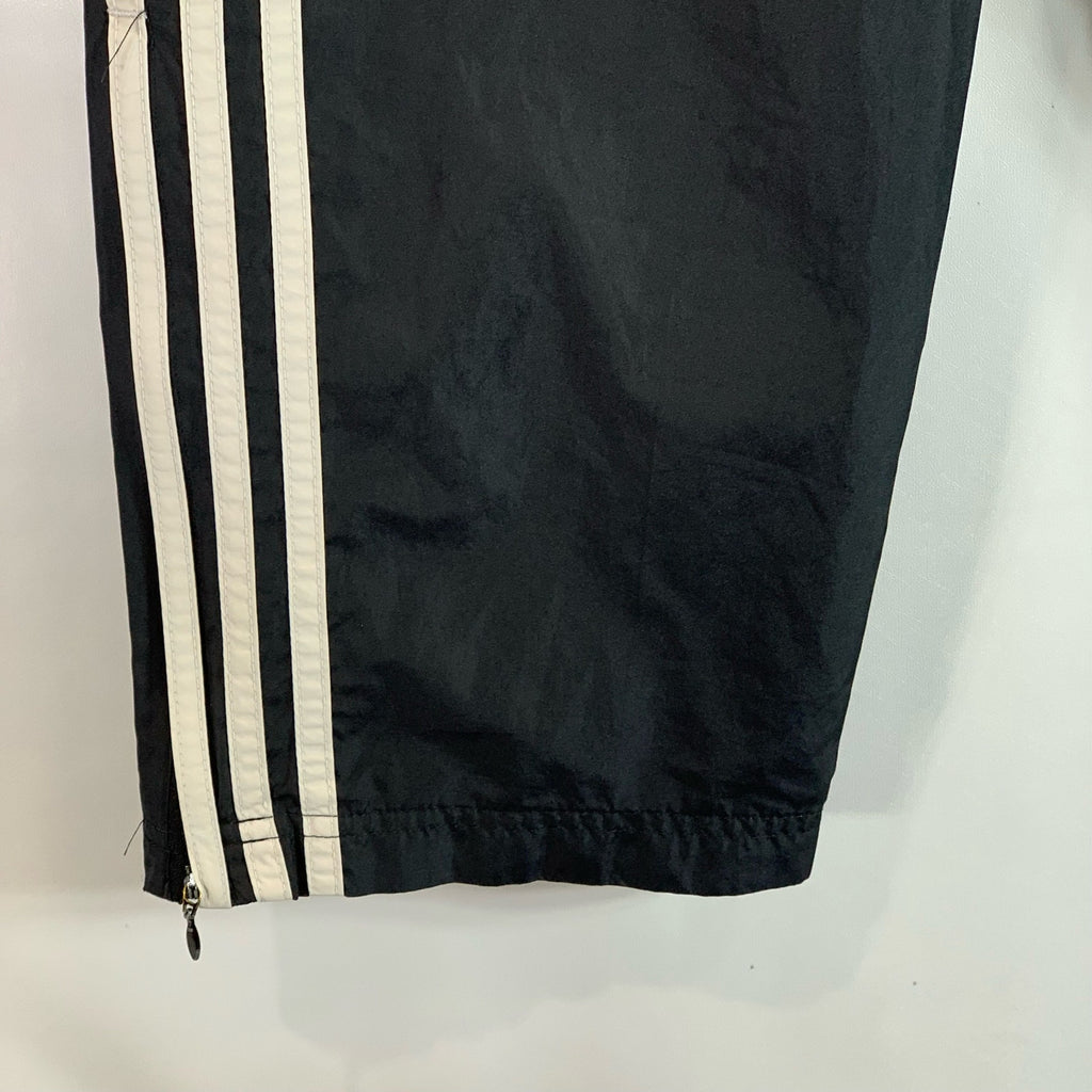 ADIDAS Men's Black 3-Stripe Climashell Zipper-Hem Windbreaker Track Pant SZ M