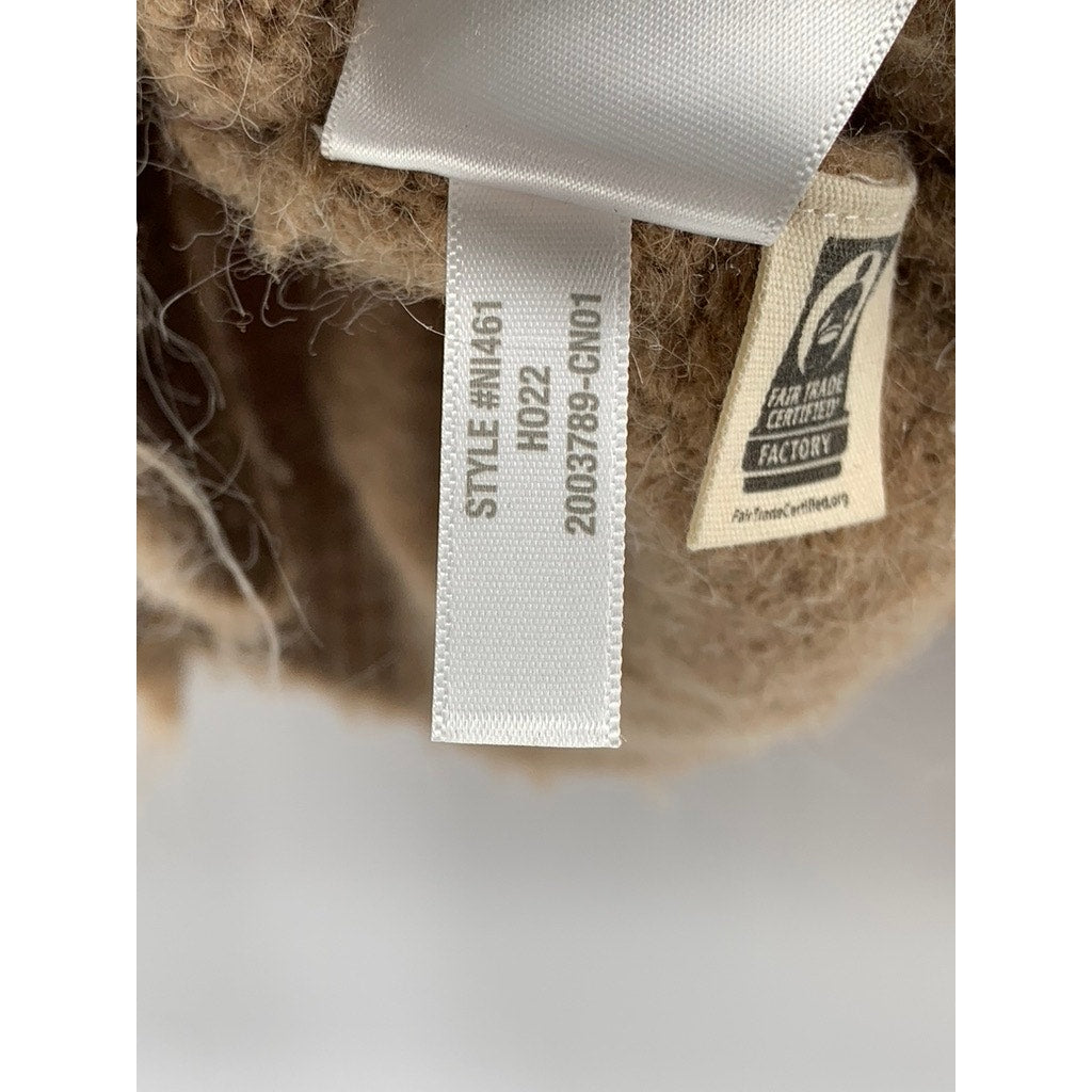 MADEWELL Women's Tan Heather Fawn Brushed Button-Up Cropped Cardigan SZ XS