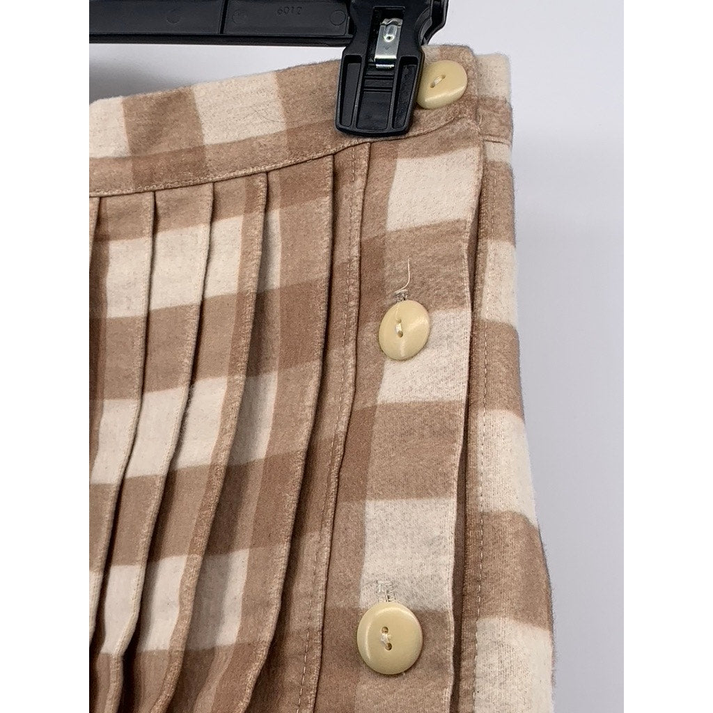 LISA SAYS GAH Women's Brown Plaid Rory Mini Skirt SZ S