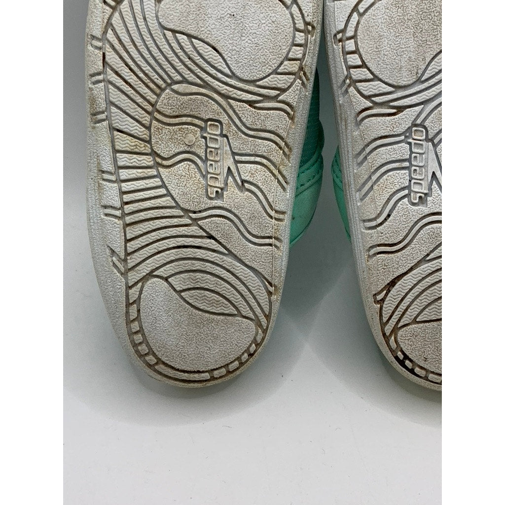 SPEEDO Toddler Girls' Green Printed Shore Explorer Water Shoes SZ S (5/6)