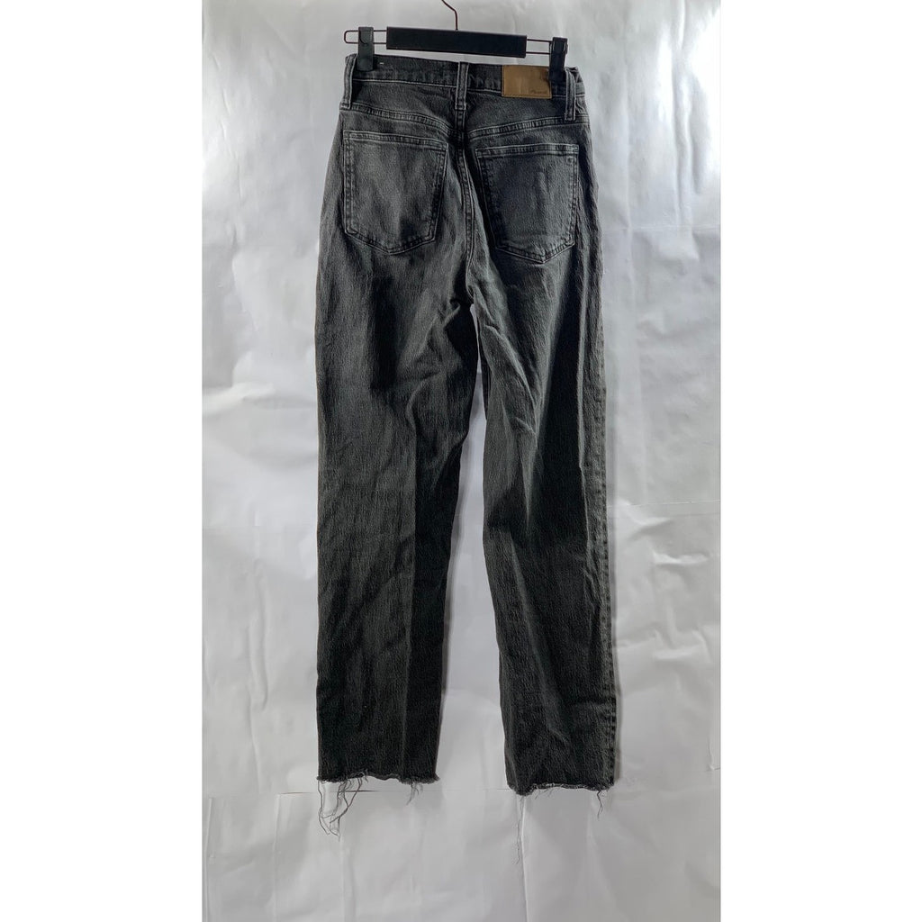 MADEWELL Women's Washed Black Denim The Perfect Vintage Straight Jean SZ 23