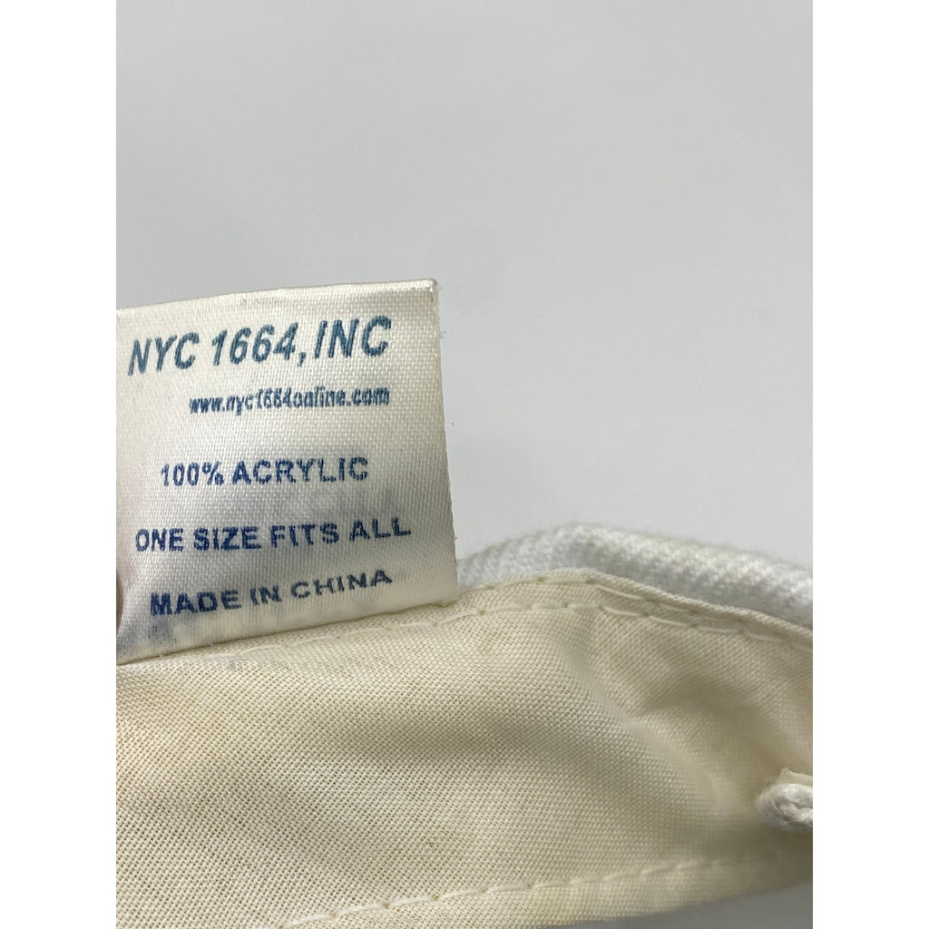 NEW YORK 1664 Unisex Adult White-Navy Embroidered NY City Baseball Cap SZ OS