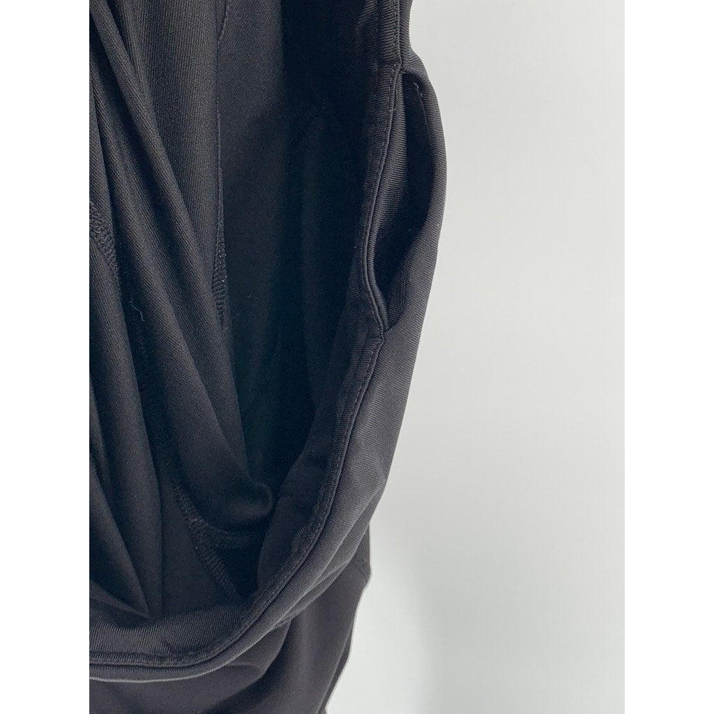 REEBOK Women's Black Solid High-Rise Capri Leggings SZ M