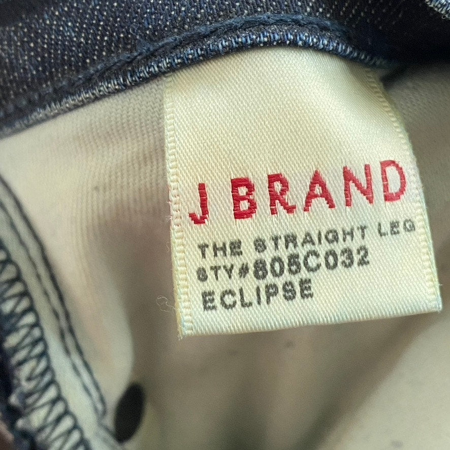 J. BRAND Women's Eclipse Navy Denim The Straight Leg Five-Pocket Jeans SZ 26