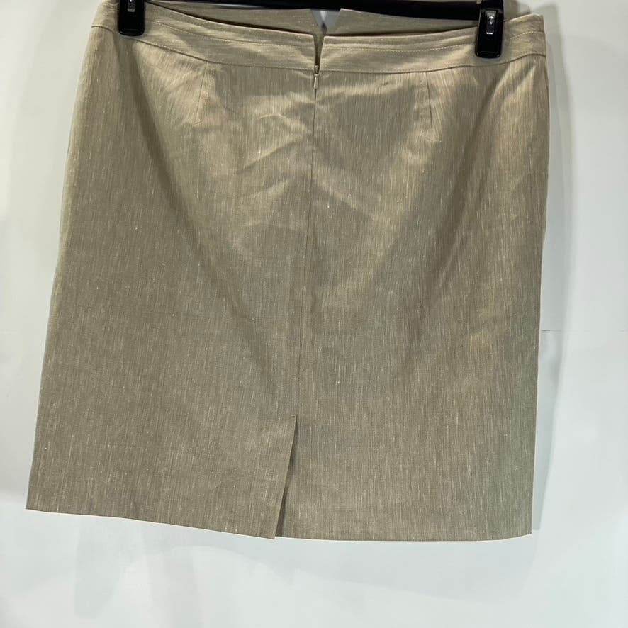 HALOGEN Women's Beige Straight Mini Skirt SZ 16