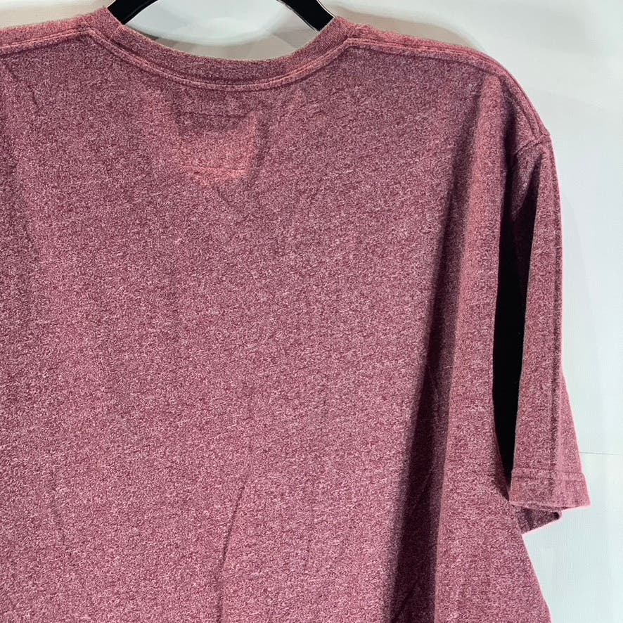 ABERCROMBIE & FITCH Men's Red Heather Crewneck Cotton-Blend T-Shirt SZ 2XL