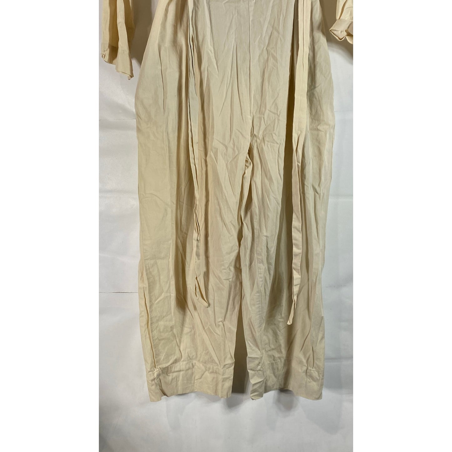 FREE PEOPLE X Revolve Women's Beige Cameron Shirt Tie-Waist One Piece SZ M
