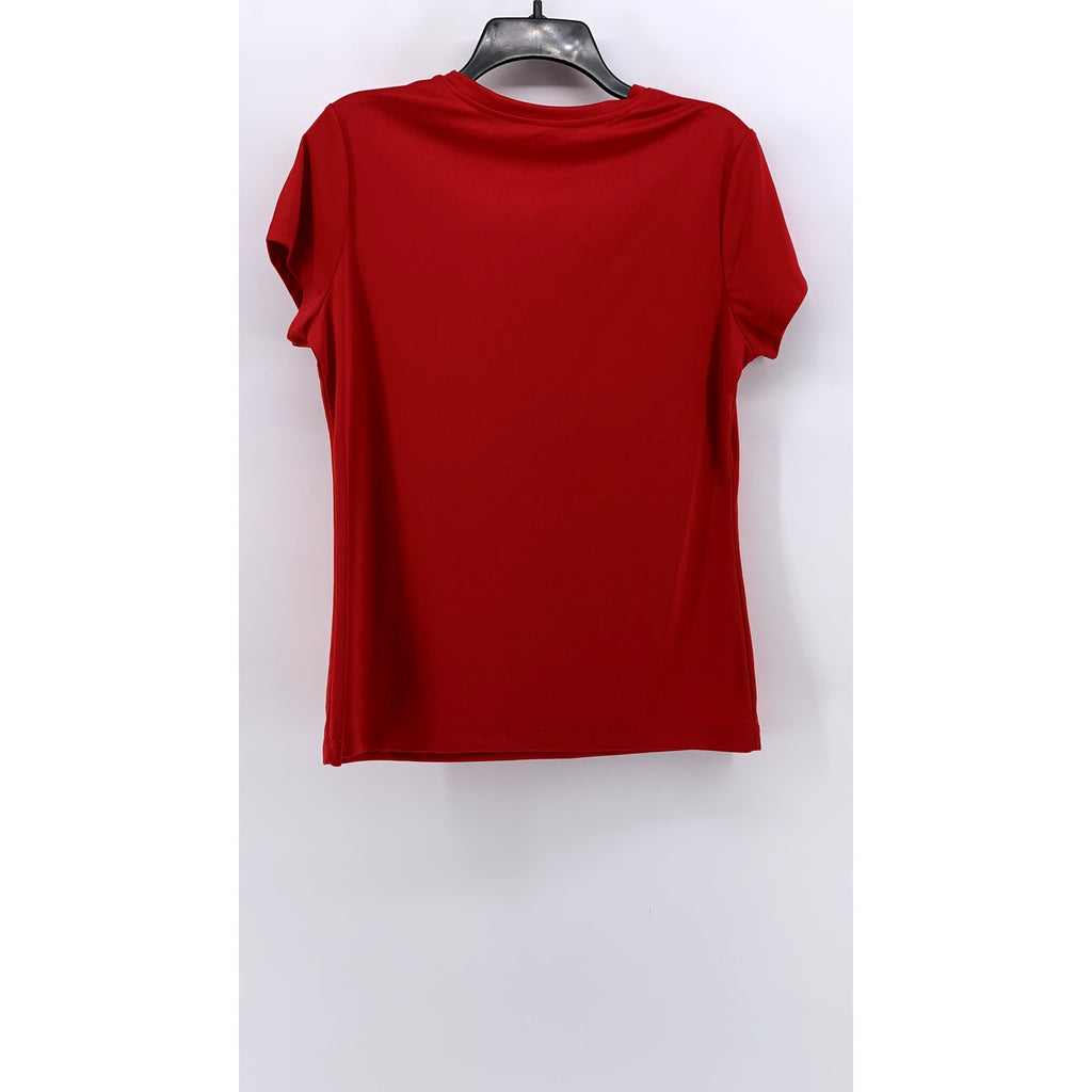 DANKSIN NOW Women's Red Active Short Sleeve Crewneck T-Shirt SZ L