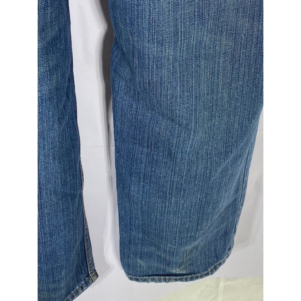 SEAN JOHN Men's Vintage Dark Blue Denim Baggy Straight-Leg Five-Pocket Jean SZ38