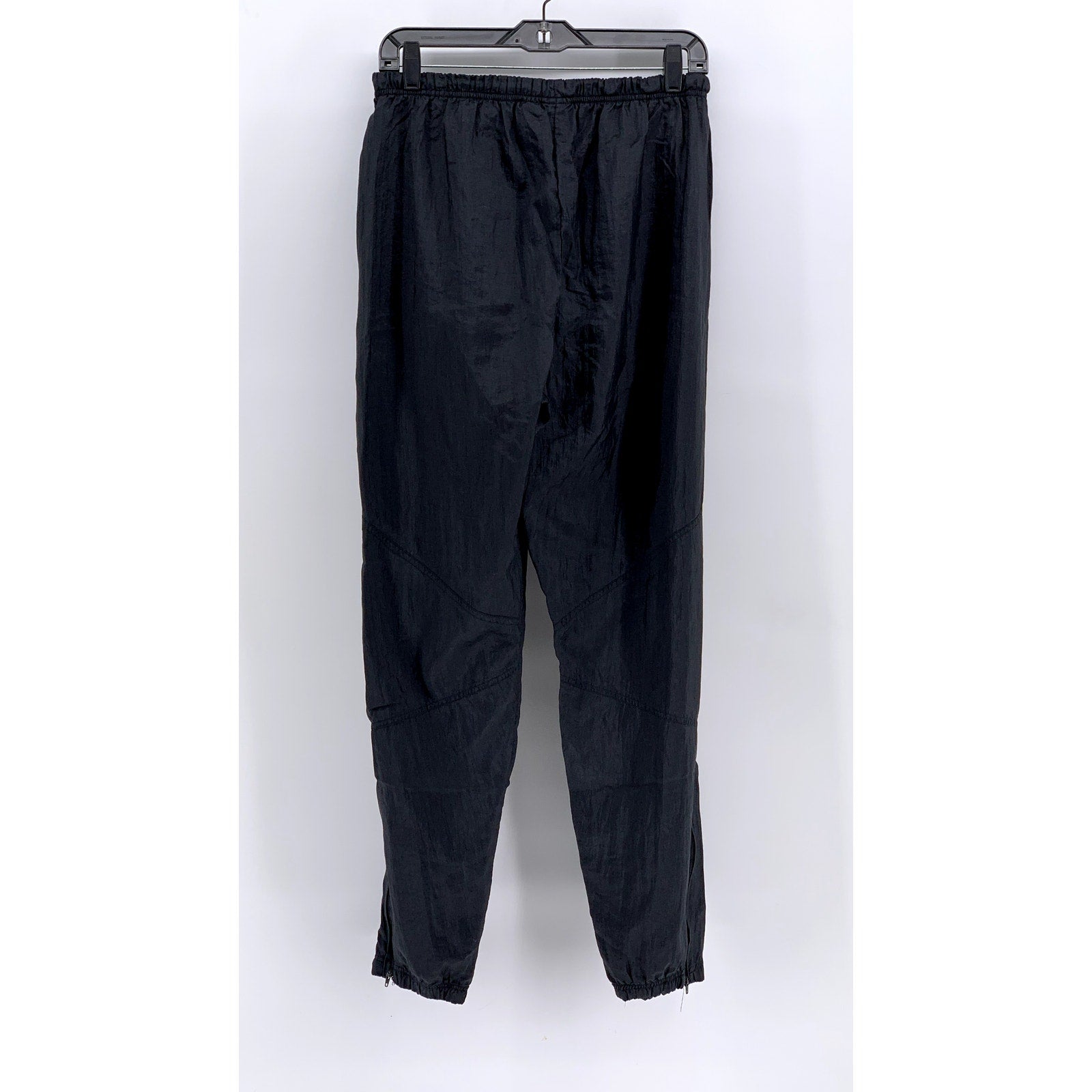 NIKE Women's Black Nylon Zipper-Hem Active Pants SZ M