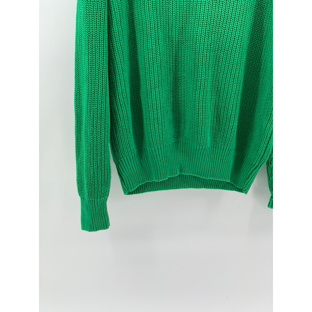 THE DENVER Men's Dark Green Crewneck Long Sleeve Knit Pullover Sweater SZ XL