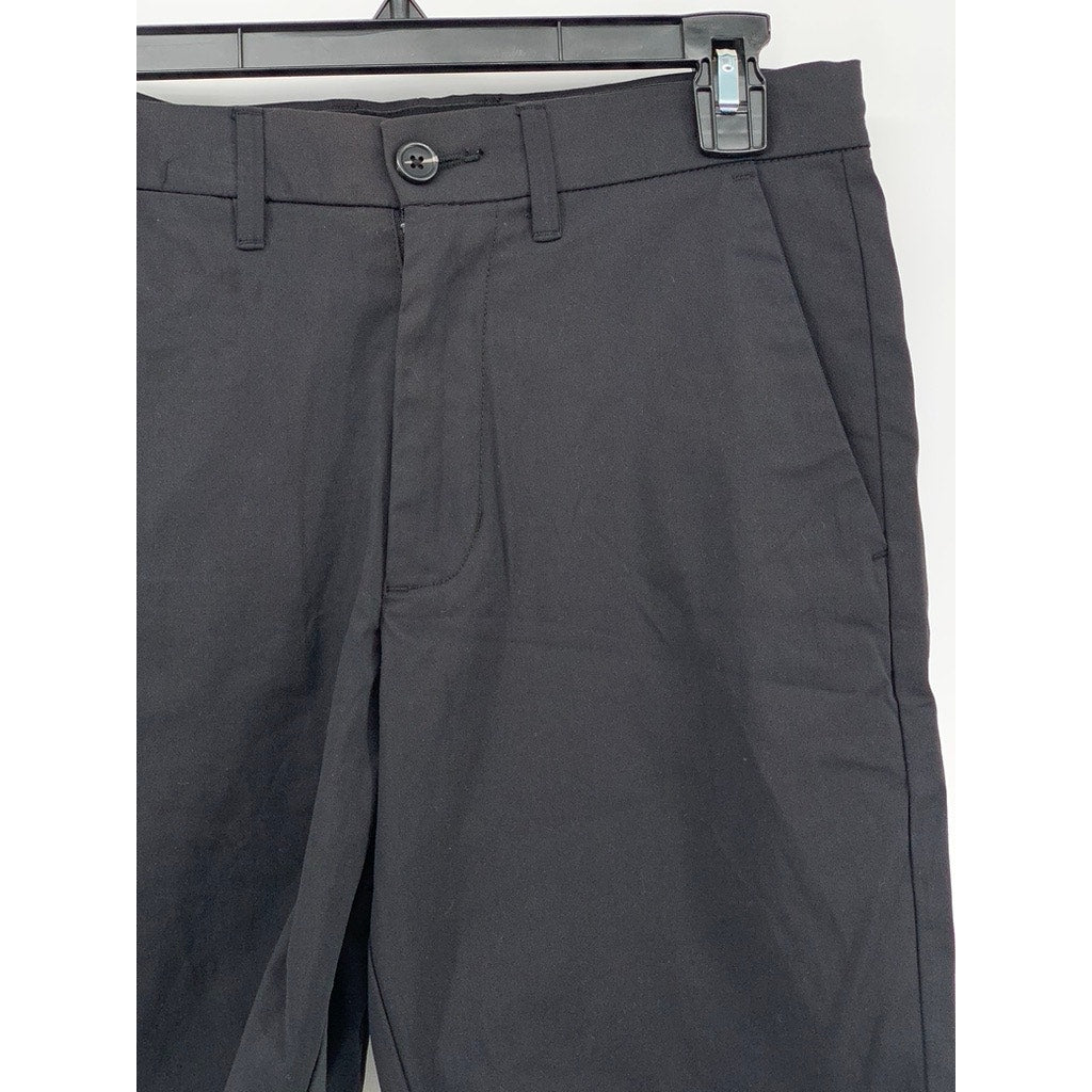 GOODFELLOW & CO Men's Black Linen 9" Flat Front Tech Casual Shorts SZ 28