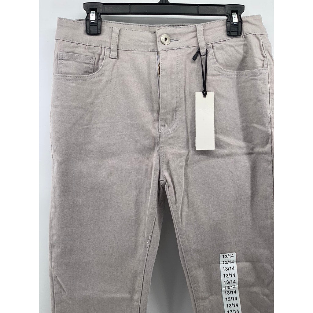 BLUE CONNECTION Women's Light Gray Regular-Fit Five-Pocket Skinny Jeans SZ 13