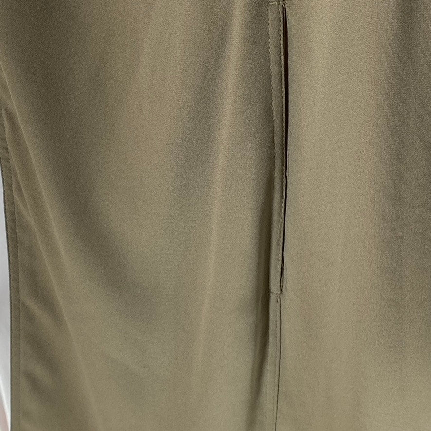 BABATON Women's Beige Open-Front Flowy Modern Belted Trench Coat SZ XXS