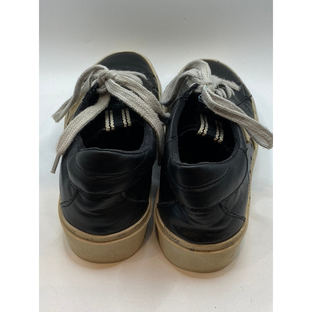 SHU SHOPS Women's Black Star Print Poppea Platform Lace-Up Casual Sneakers SZ6.5