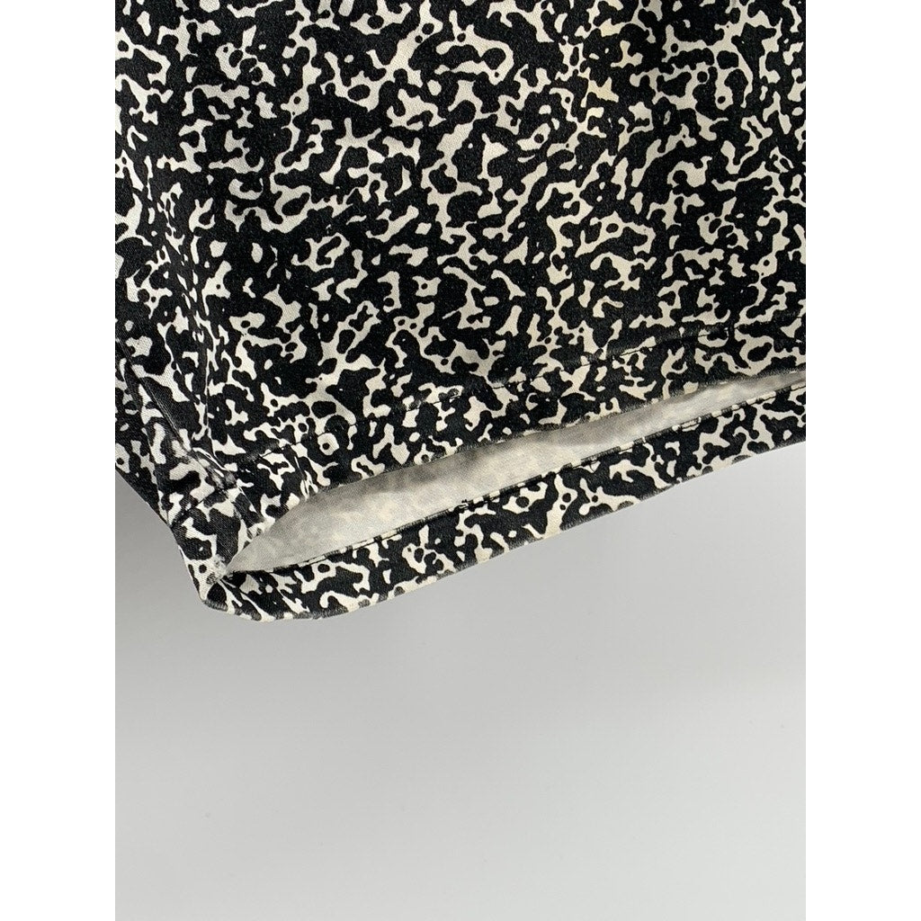 NATHALIE DU PASQUIER For American Apparel Women's Black-White Printed Short SZ S