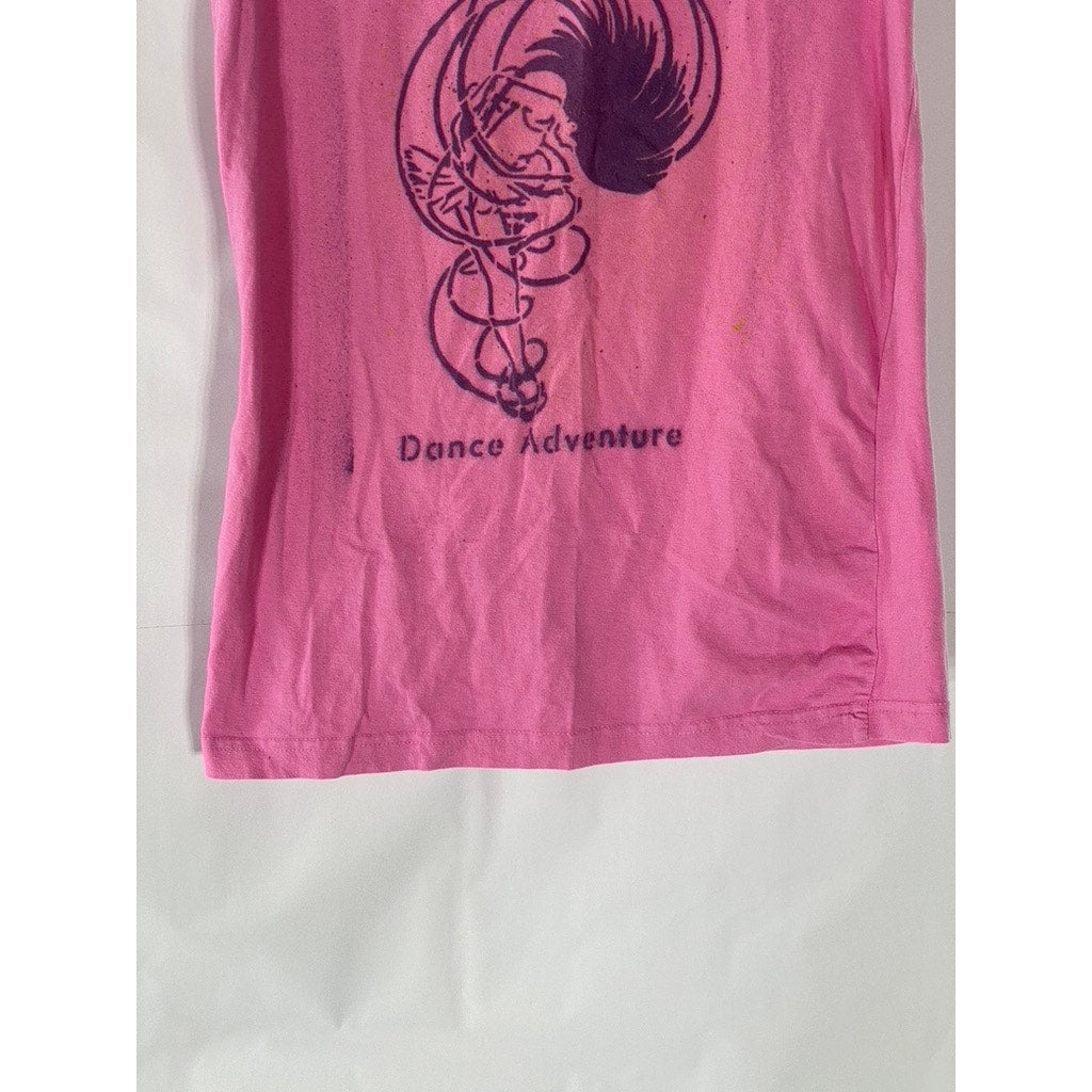 EMME JORDAN Women's Scoop-Neck Dance Adventure Graphic Tank Top SZ L