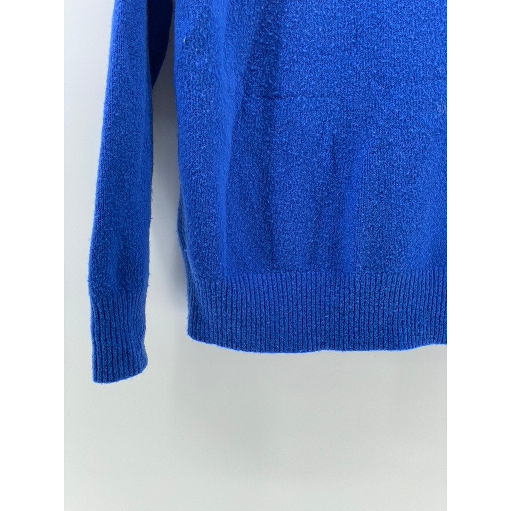 SKIES ARE BLUE Women's Royal Blue V-Neck Soft Knit Pullover Sweater SZ XS