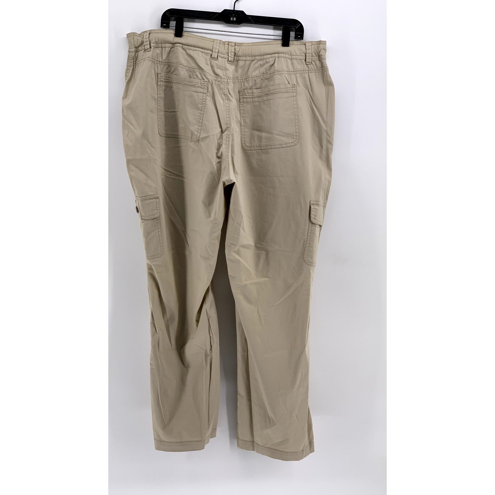 UNBRANDED Women's Plus Tan Cargo Roll-Hem Straight Leg Pant SZ 20W