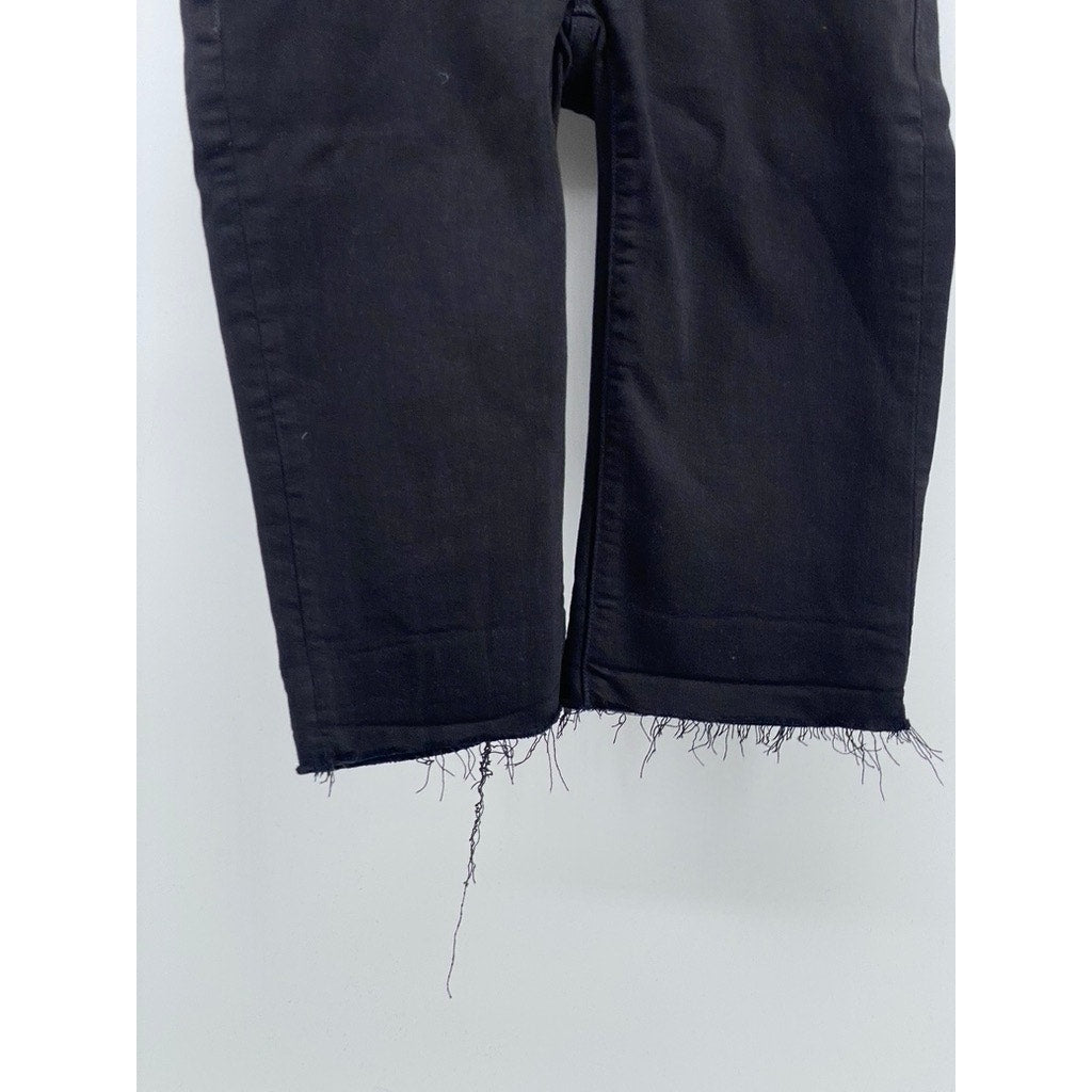 HUDSON LOS ANGELES Women’s Black Denim Five-Pocket Raw-Hem Amelia Shorts SZ 23