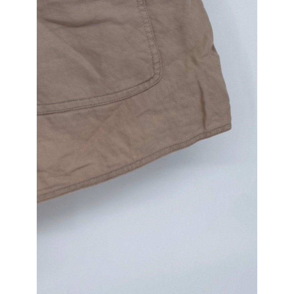 COMMUNITY Women's Light Brown Cotton Drawstring Waist Casual Lounge Shorts SZ S