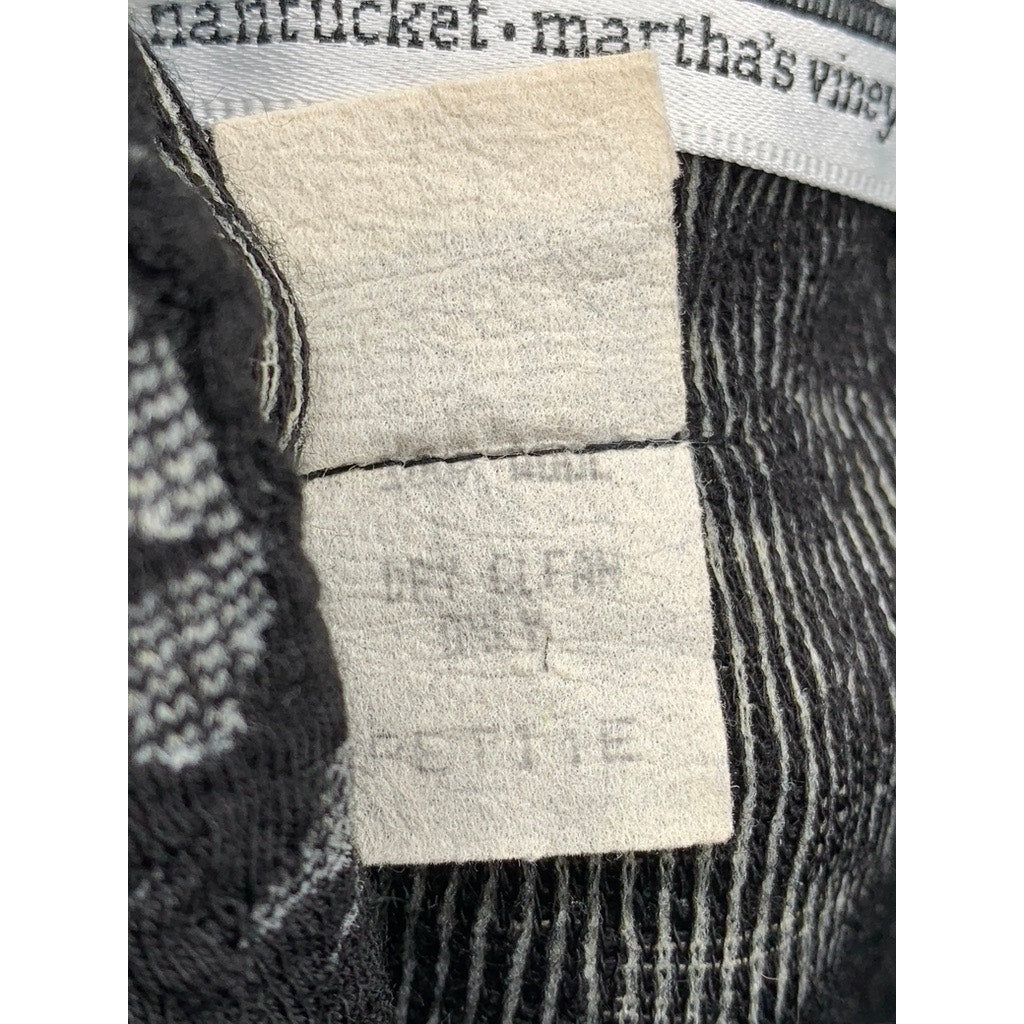 LORRAINE PARISH FOR LAKOTA Women's Petite Black-Gray Printed Dress SZ XS