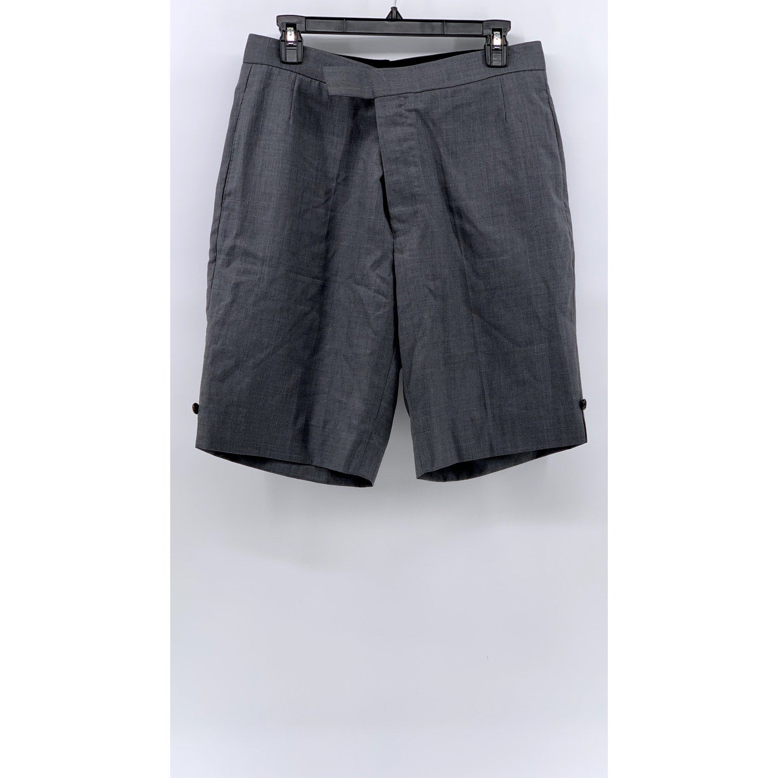 THOM BROWNE Men's Gray Wool Twil Backstrap Shorts SZ 3(US42)