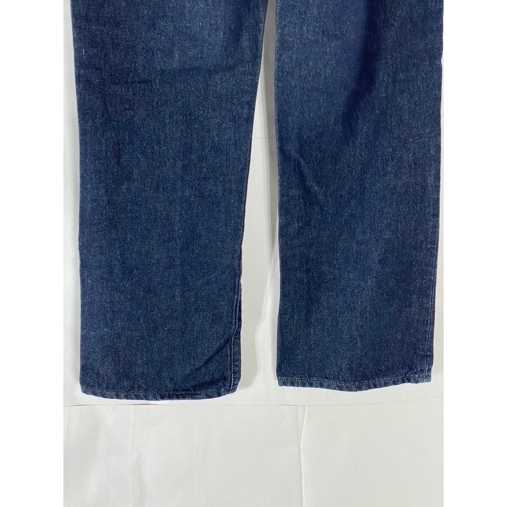 & OTHER STORIES Women's Dark Blue Denim Wide Leg Regular-Fit Jean SZ 27