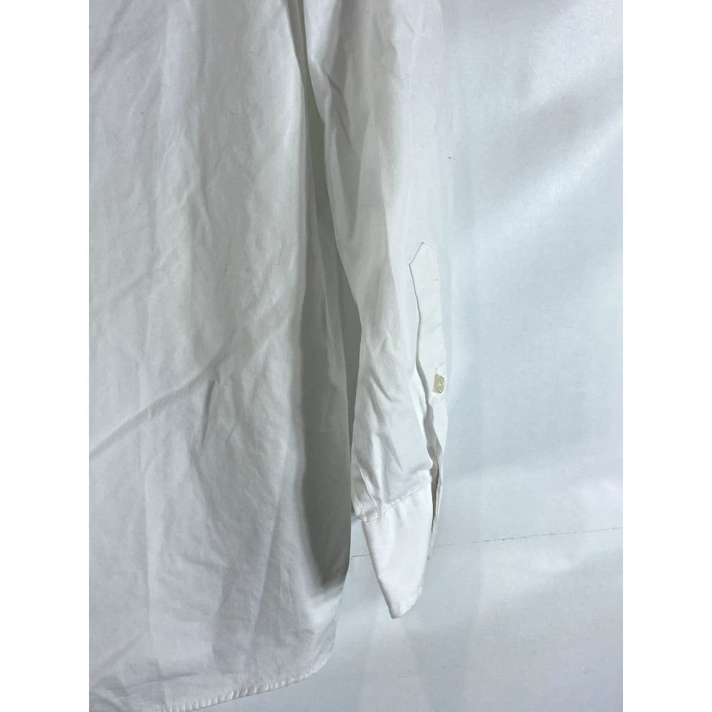 CLUB ROOM Men's Solid White Regular-Fit Button-Up Long Sleeve Shirt SZ