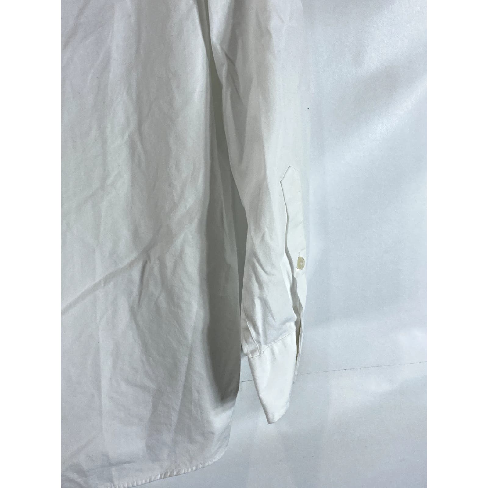 CLUB ROOM Men's Solid White Regular-Fit Button-Up Long Sleeve Shirt SZ