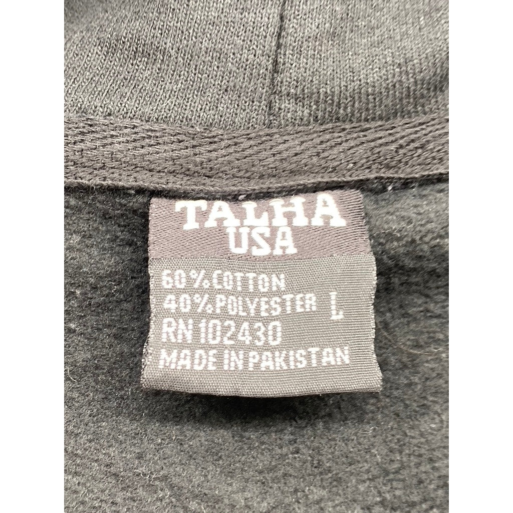 TALHA USA Men's Black-Red New York Logo Pullover Hoodie SZ L