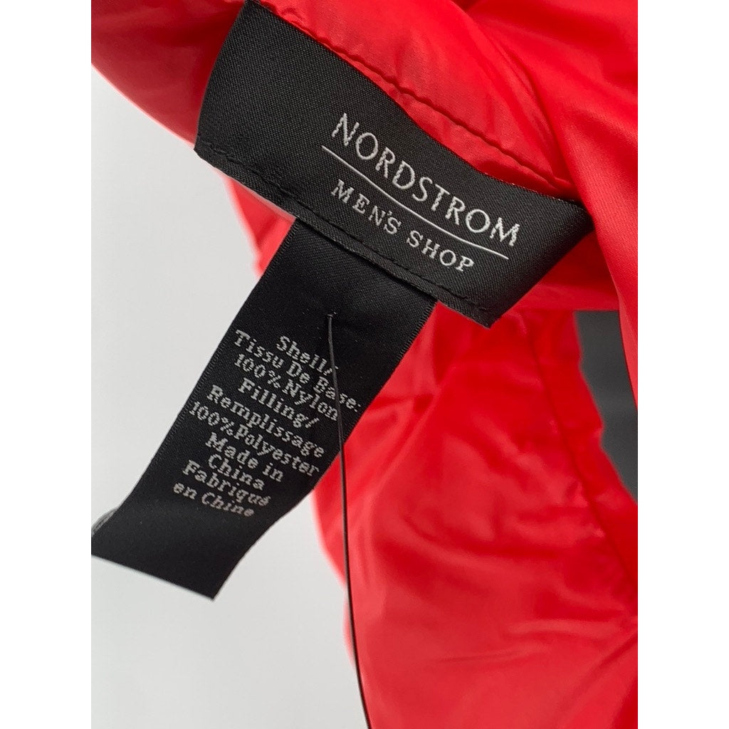 NORDSTROM Men's Red Puffer Pull-Through Scarf