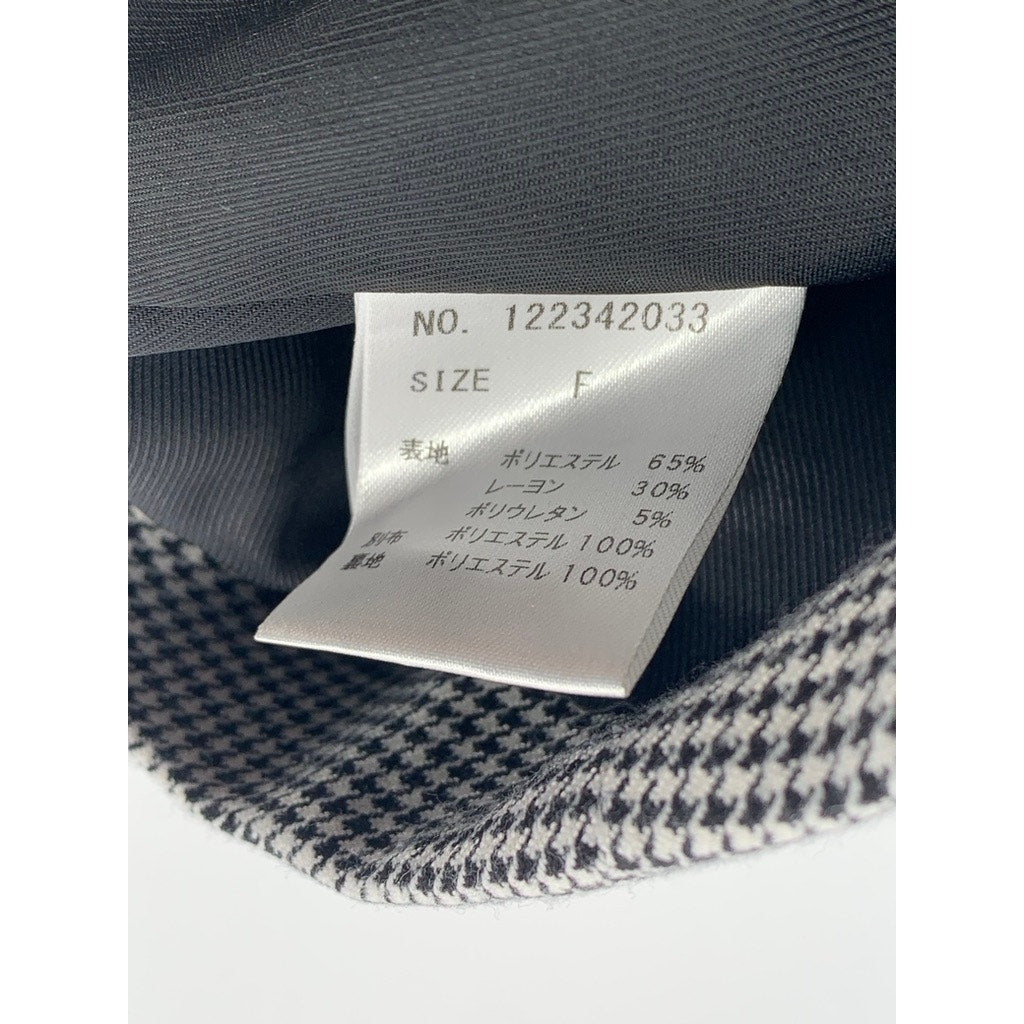 ESTELLA.K Women's Black-Gray Houndstooth Short Kaia Peak-Collar Blazer SZ OS