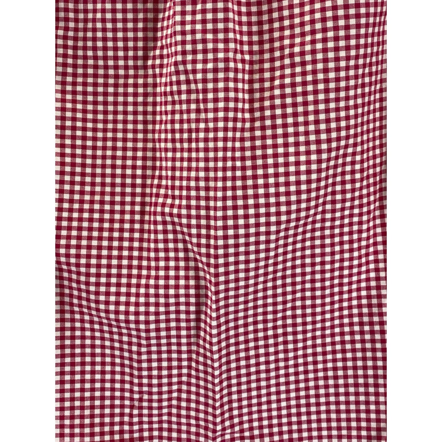 AUTHENTIC J.CREW Men's Red/White Gingham Oxford Slim-Fit Button-Up Shirt SZ M