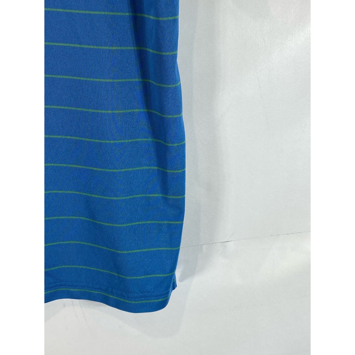 PETER MILLAR Men's Blue/Green Stripe Summer Comfort Short Sleeve Polo Shirt SZ S