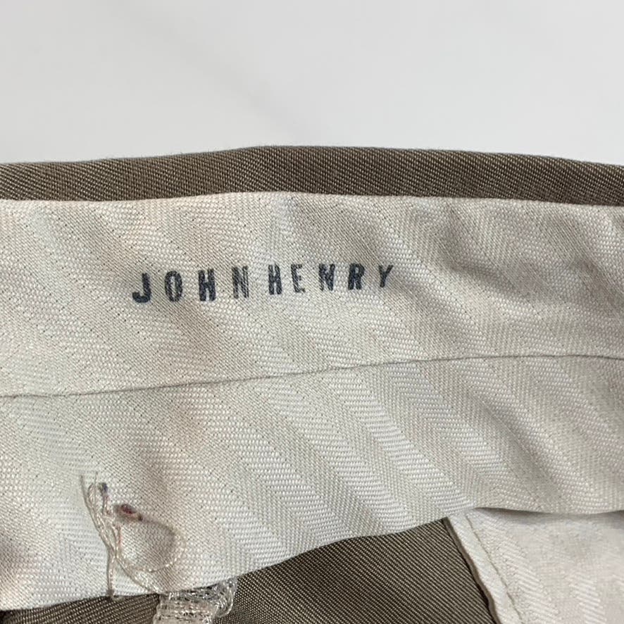 JOHN HENRY Men's Tan Pleated Front Dress Pants SZ 36X30