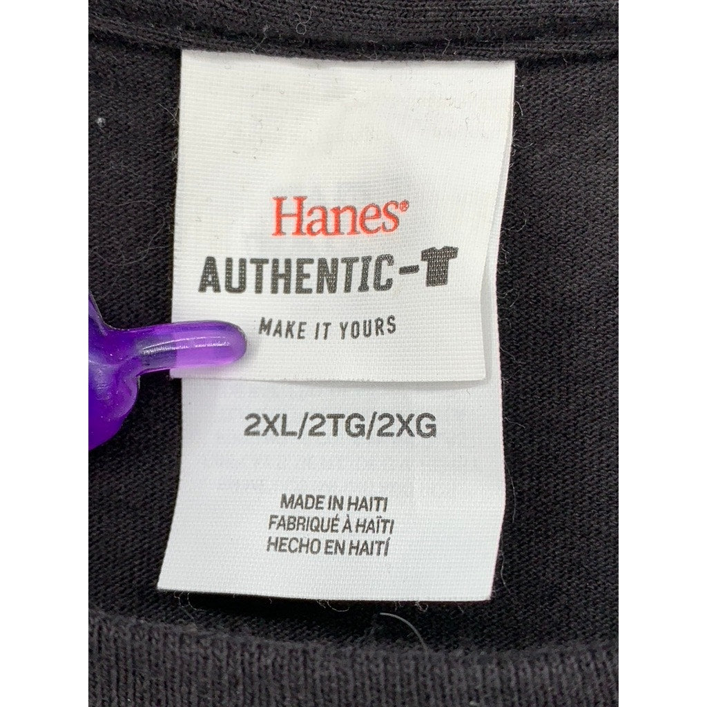 HANES Women's Black Empowered Women Empower Women Graphic T-Shirt SZ 2XL