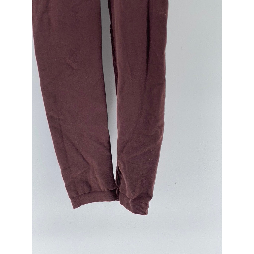 REFORMER Women's Brown Fitted Scoop-Neck Pilates Cutout-Back Jumpsuit SZ XS