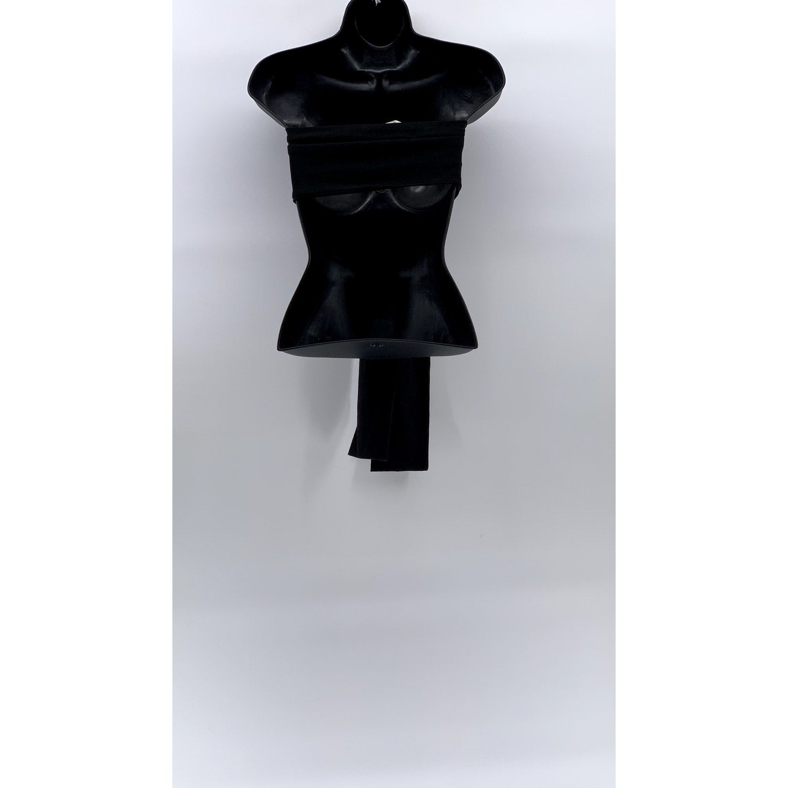 SHEIN Women's Black Tie Bow Strapless Cropped Tank Top SZ M